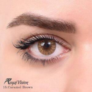 لنز چشم رویال ویژن شماره 15 با رنگ Caramel Brown
